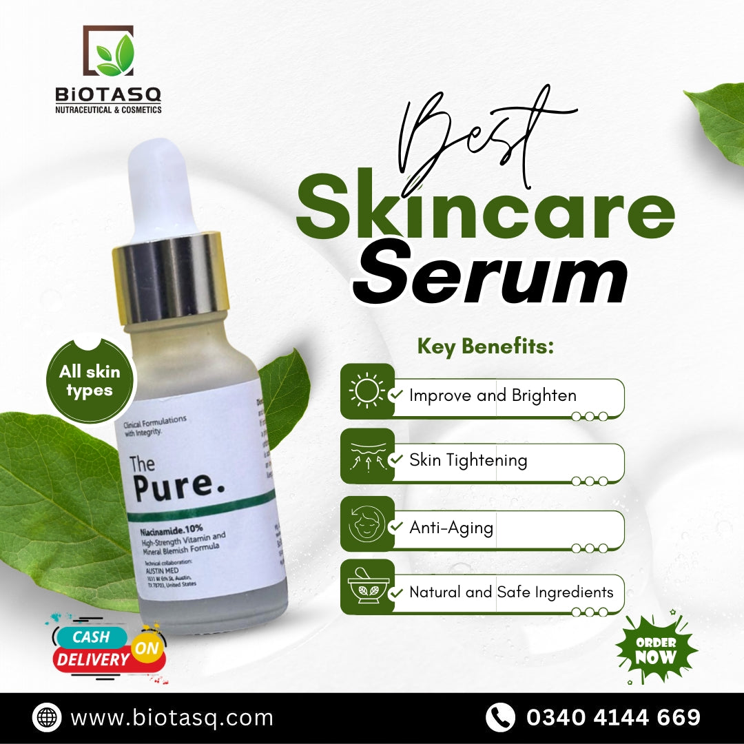 The Pure Niacinamide 10 % with kojic Acid and Vitamin C Formula for Clear and Glowing Skin